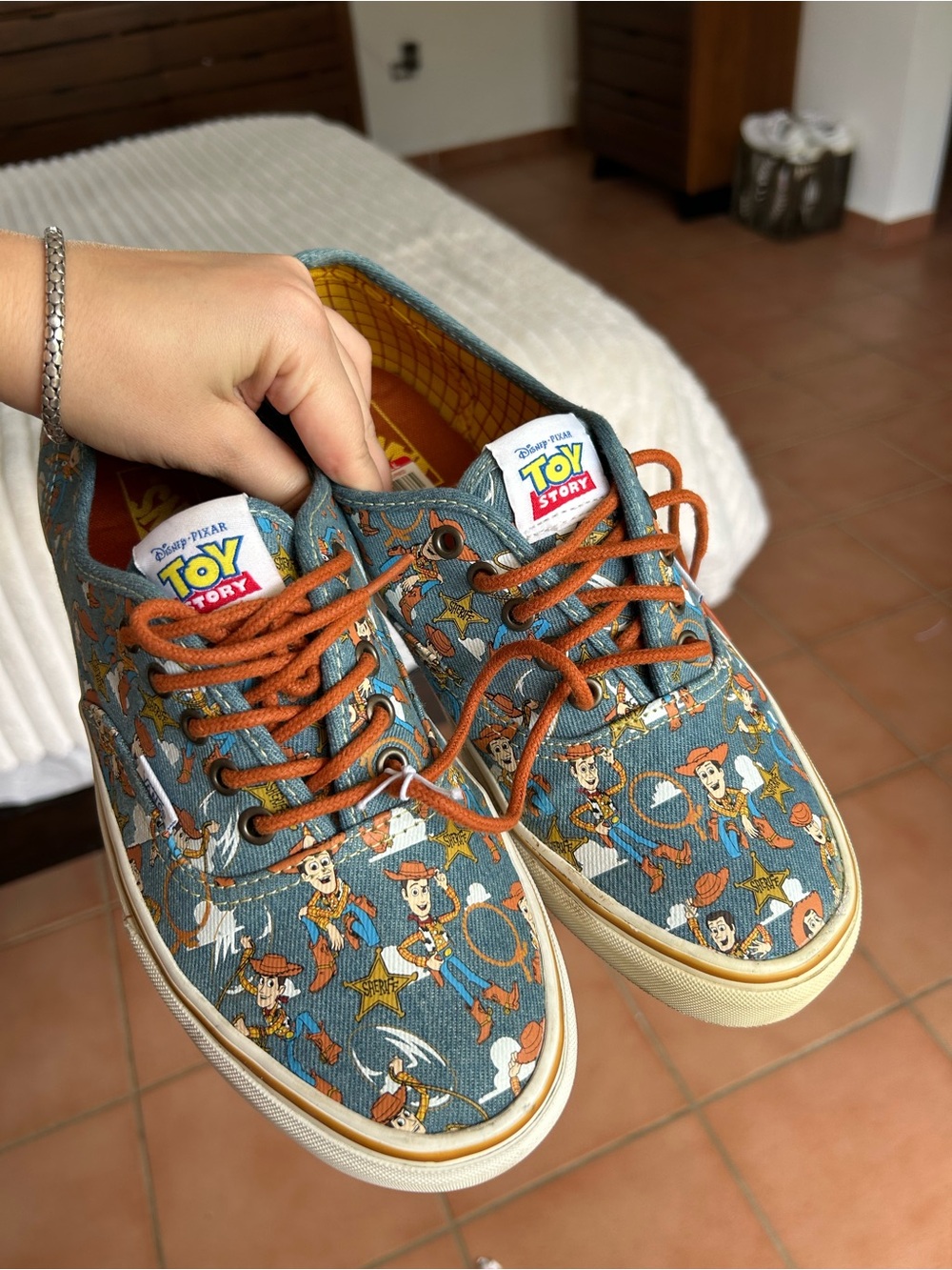 Vans Toy Story x Vans Authentic Woody Graphic Sneakers Blue & Brown